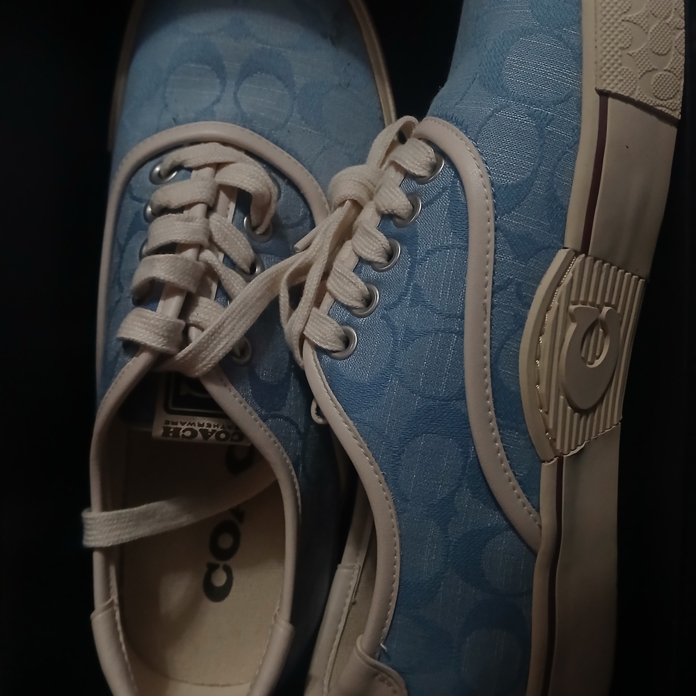 Coach Blue and Cream Women's Sneakers